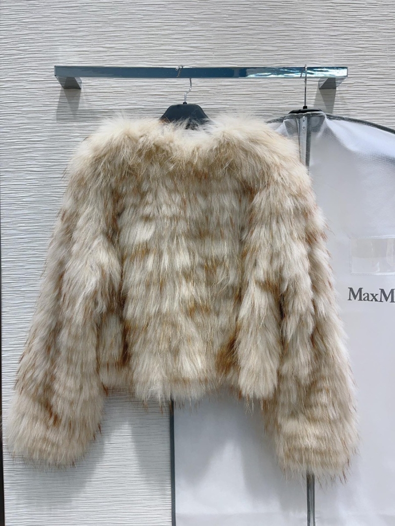 Limited Edition Max Mara Golden Island Fox Fur Coat  Beige