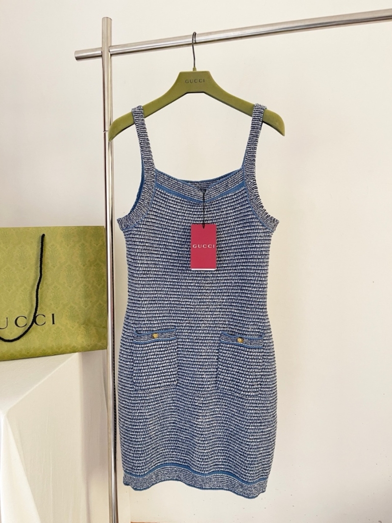 Gucci New Spaghetti Strap Knit Dress