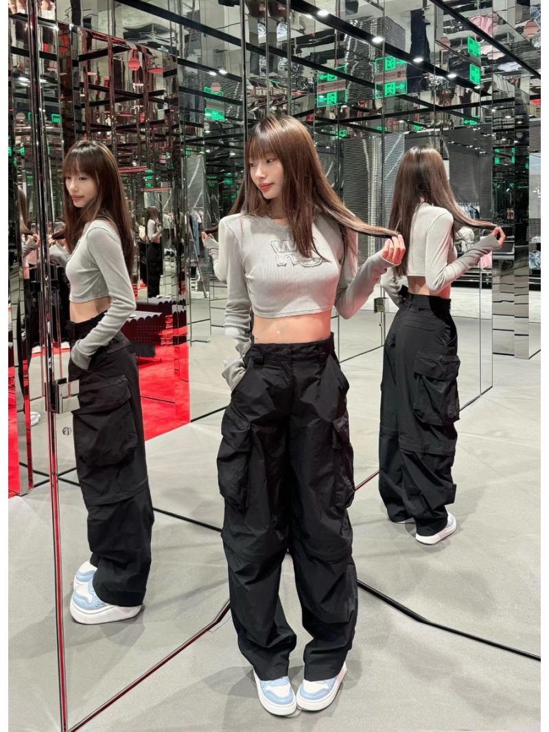 Alexander Wang 2 Way Convertible Utility Pocket Pants Black