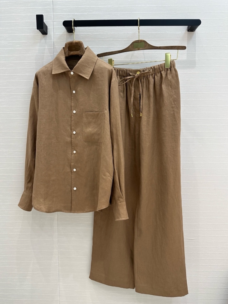 Loro Piana 2025 Early Spring Linen Shirt Mocha