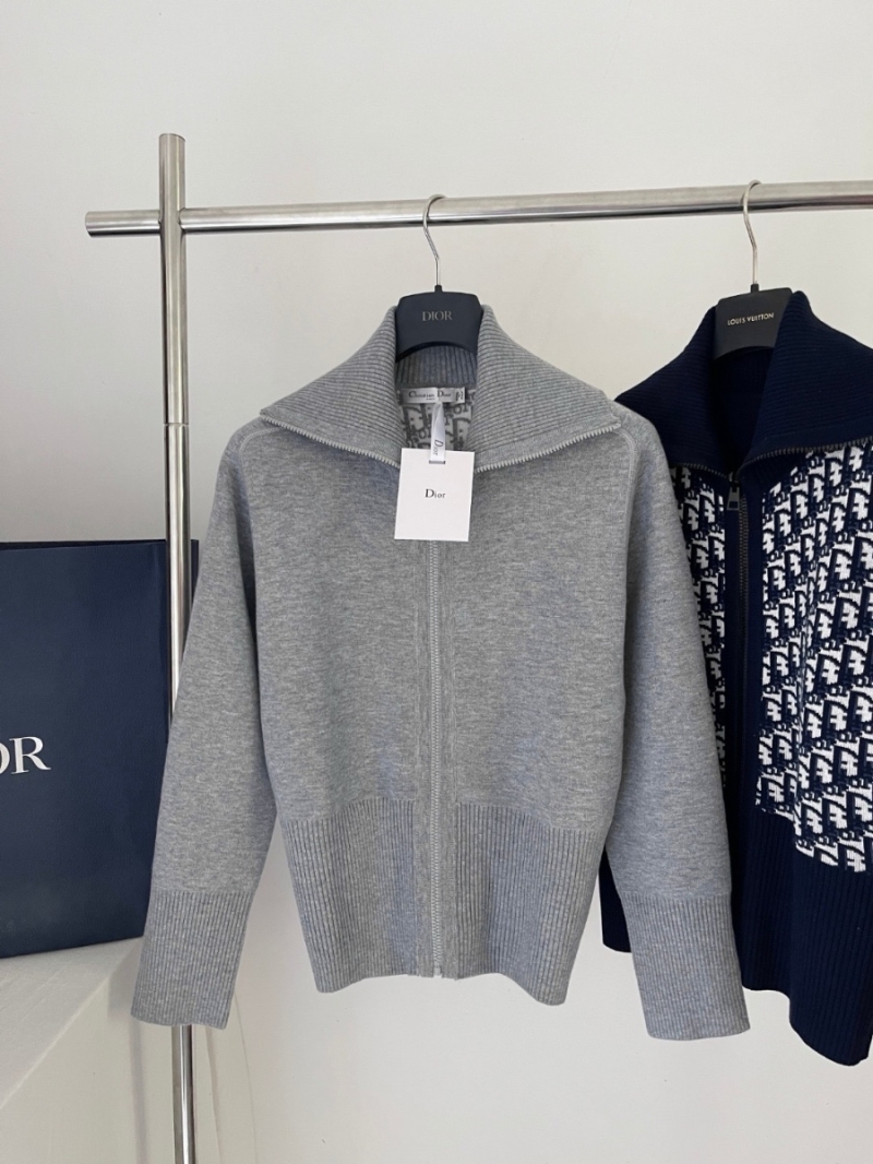 Dior Reversible Monogram Cashmere Jacket Grey - Sleek & Luxurious