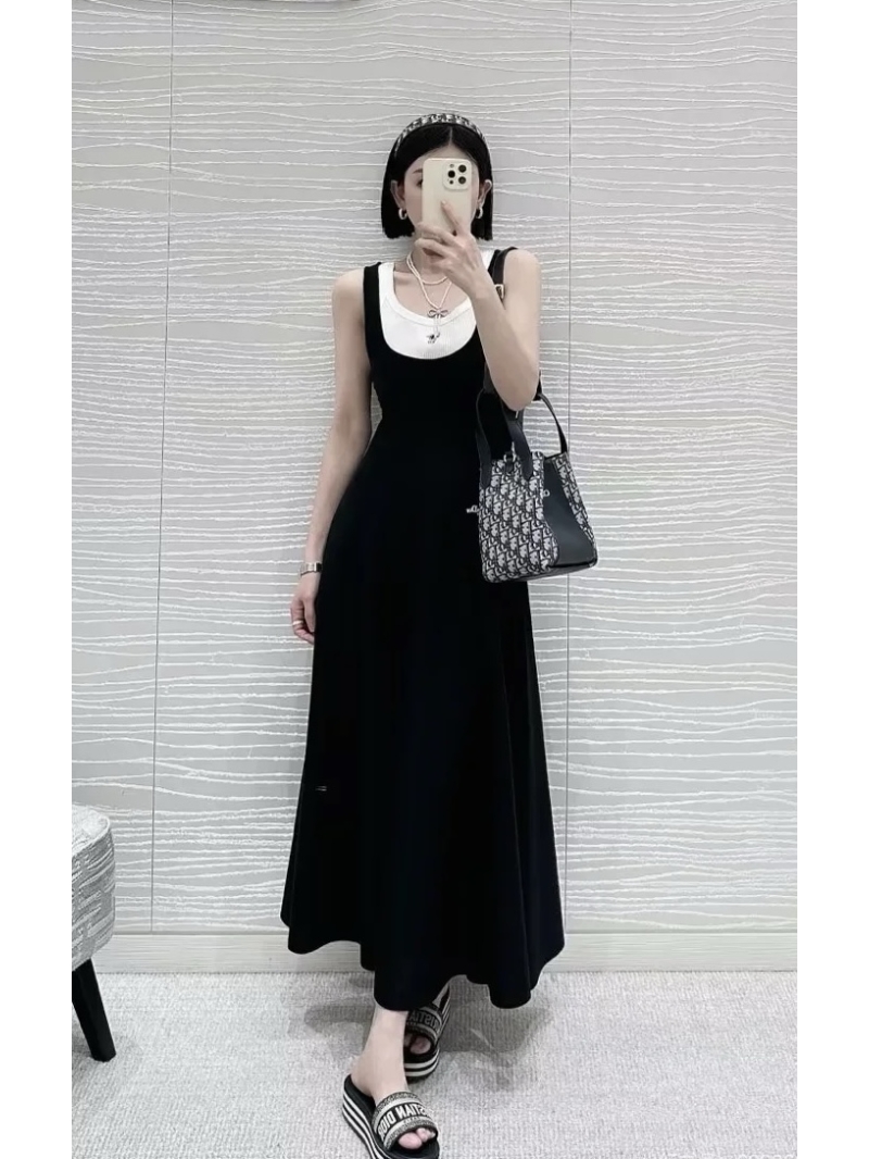 Dior Spring-Summer 2025 Waist-Cinched Flared Tank Dress