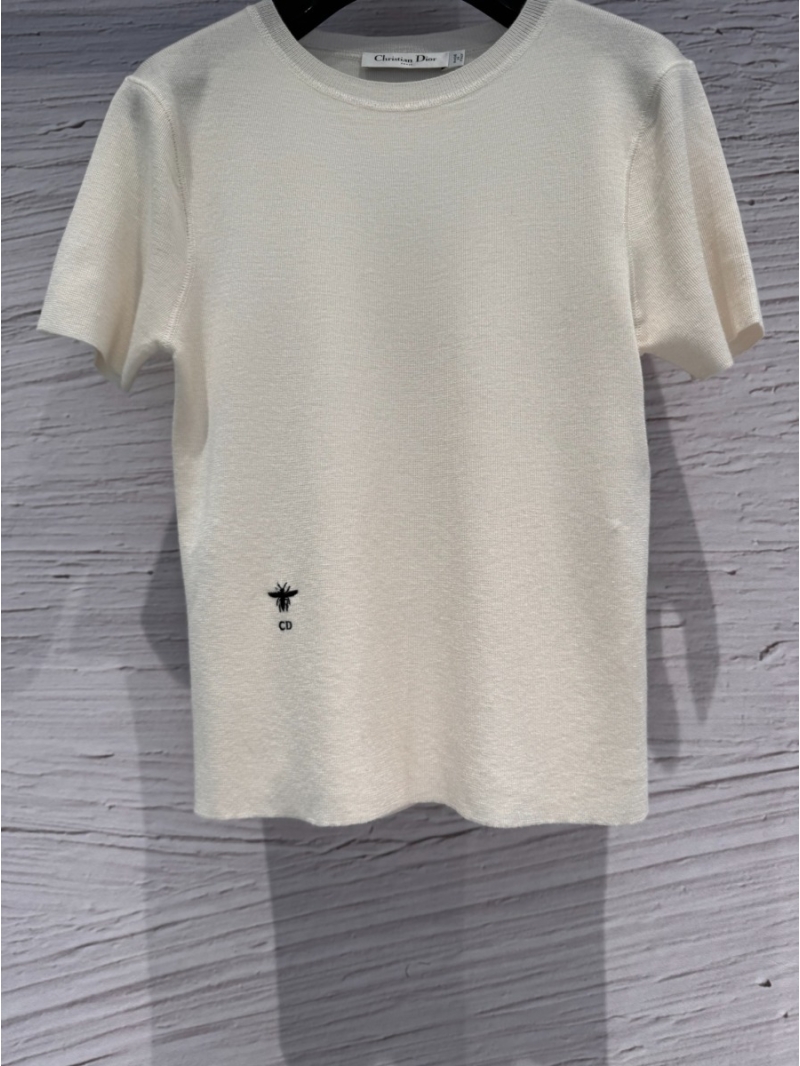 Chic Cream Cashmere Knit Top from Dior 2024 Cruise Collection