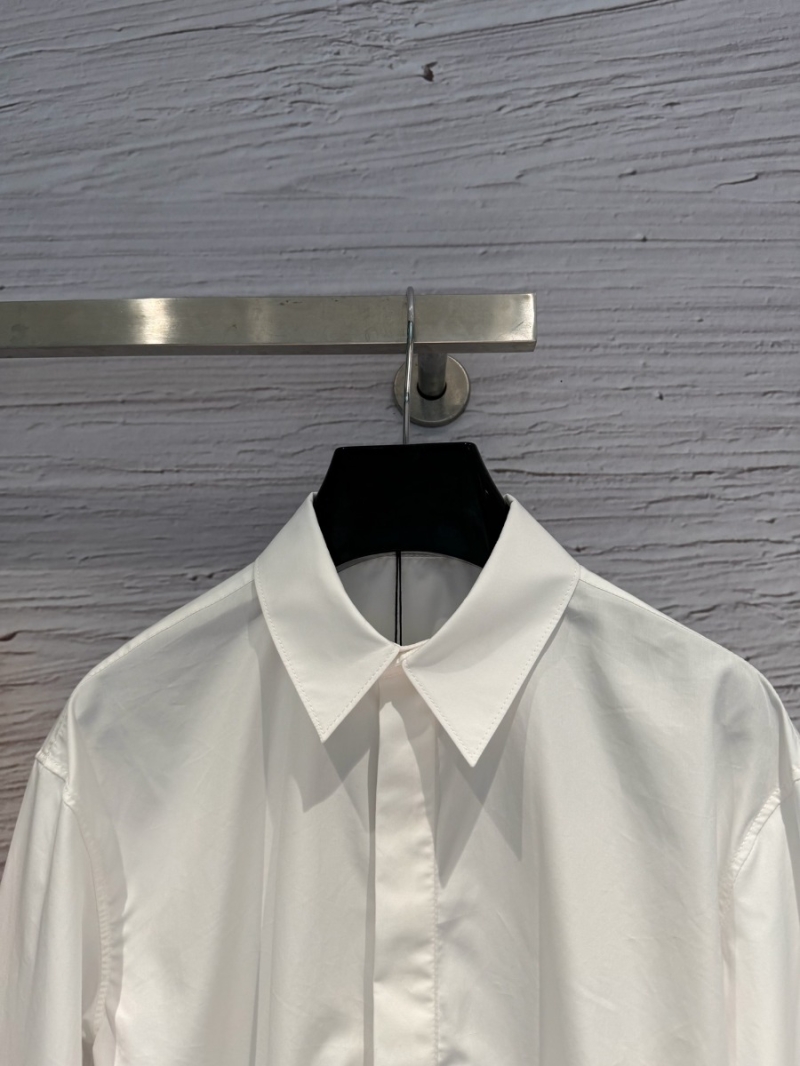 Loewe 2024 Spring High-Waisted Shirt with Woven Tape Detail