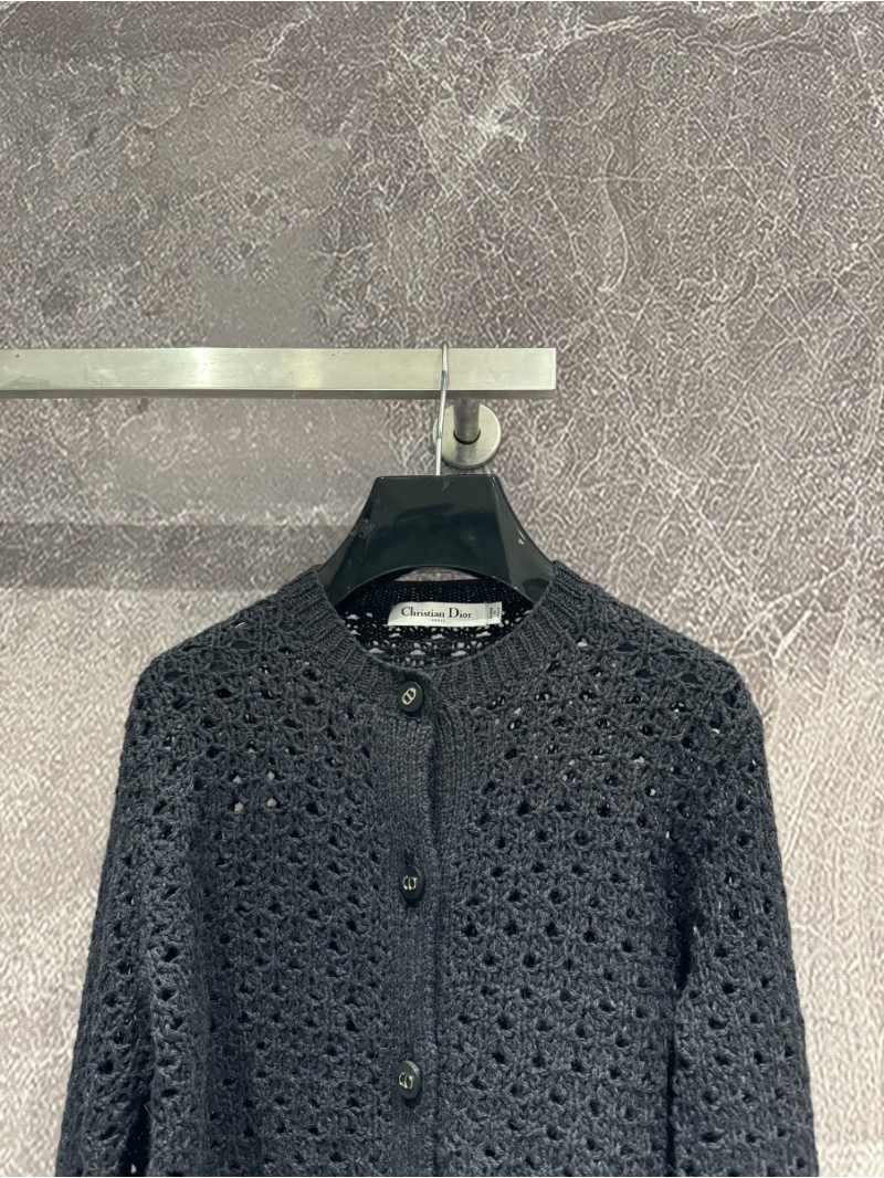 Dior 2024 Early Spring Collection Cashmere Openwork Knit Cardigan