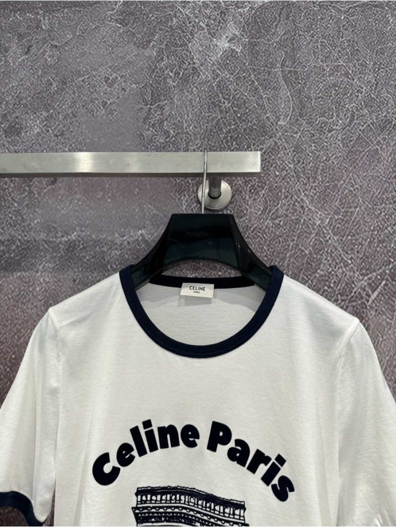 Celine Triumph Arch Velour T-Shirt Early Spring 2024 Collection