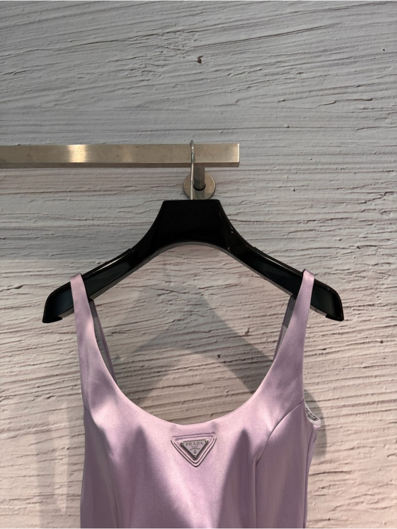 Prada Purple Satin Bodysuit Early Spring 2024 Collection