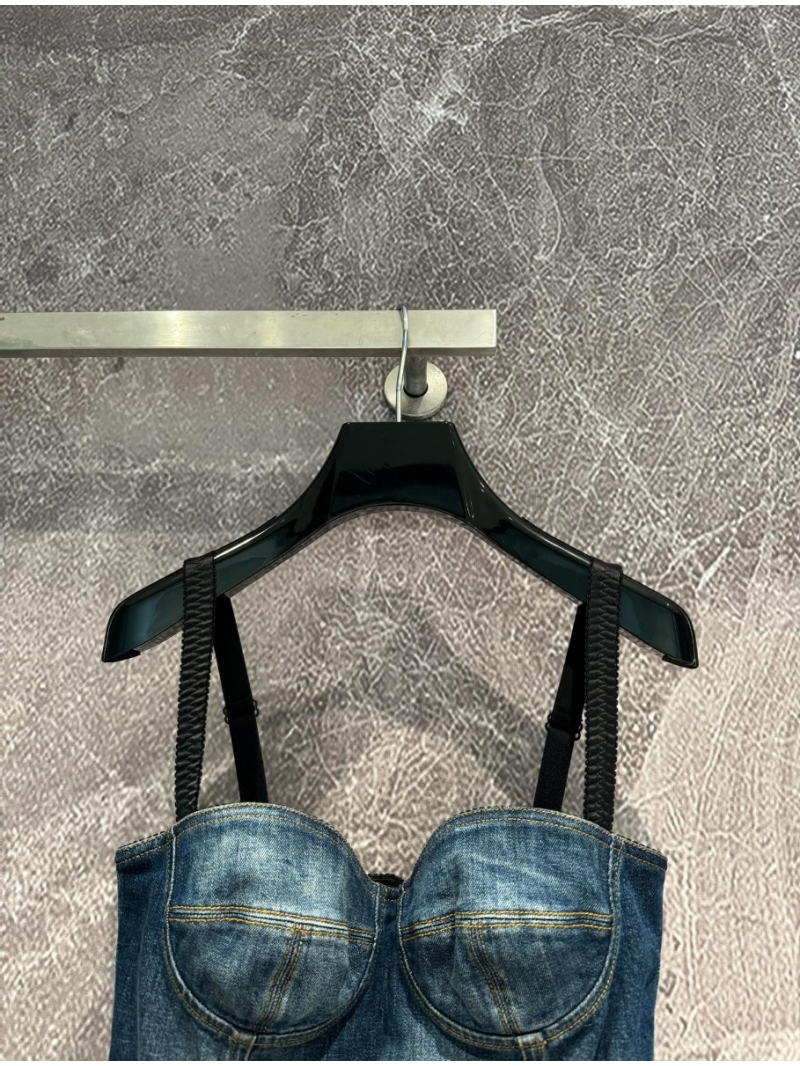 Dolce & Gabbana D&G Early Spring 2024 Denim Corset Dress