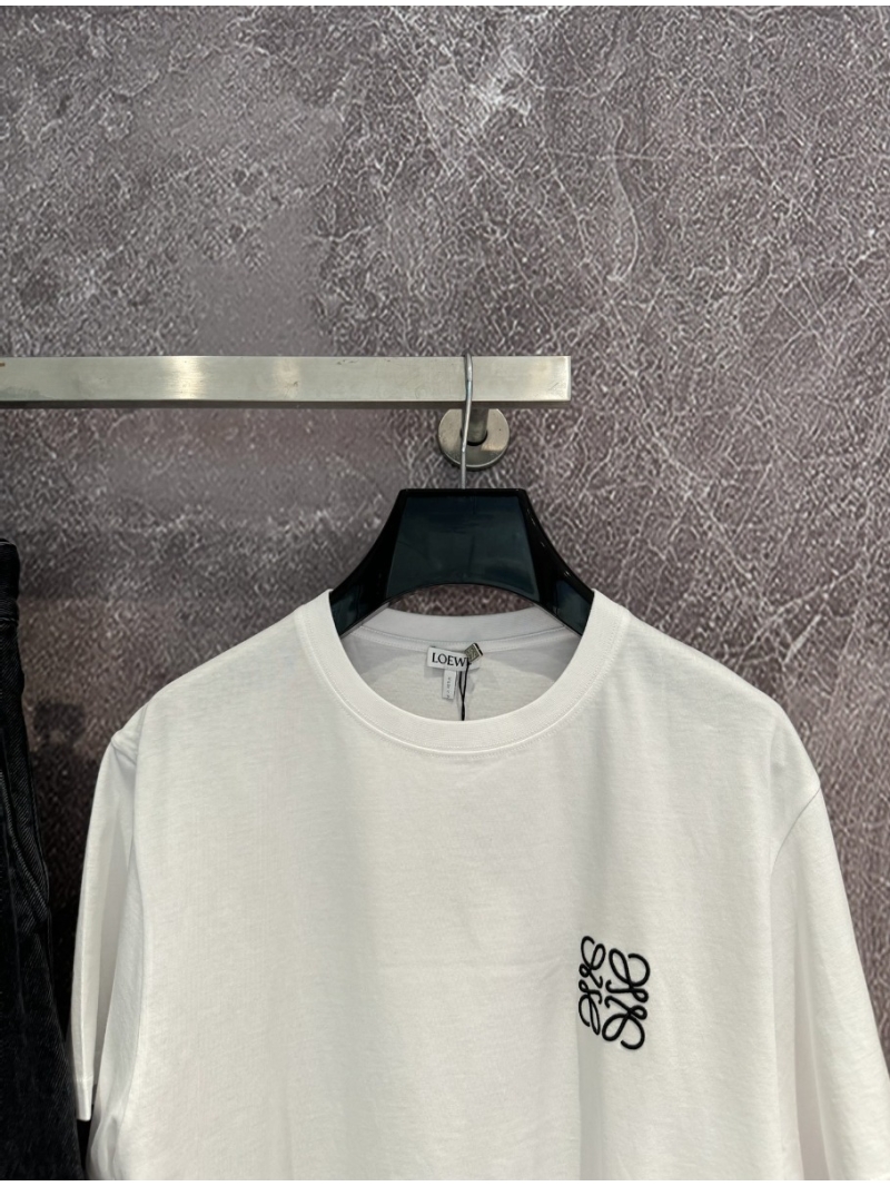 Loewe Unisex Logo Embroidered White T-Shirt