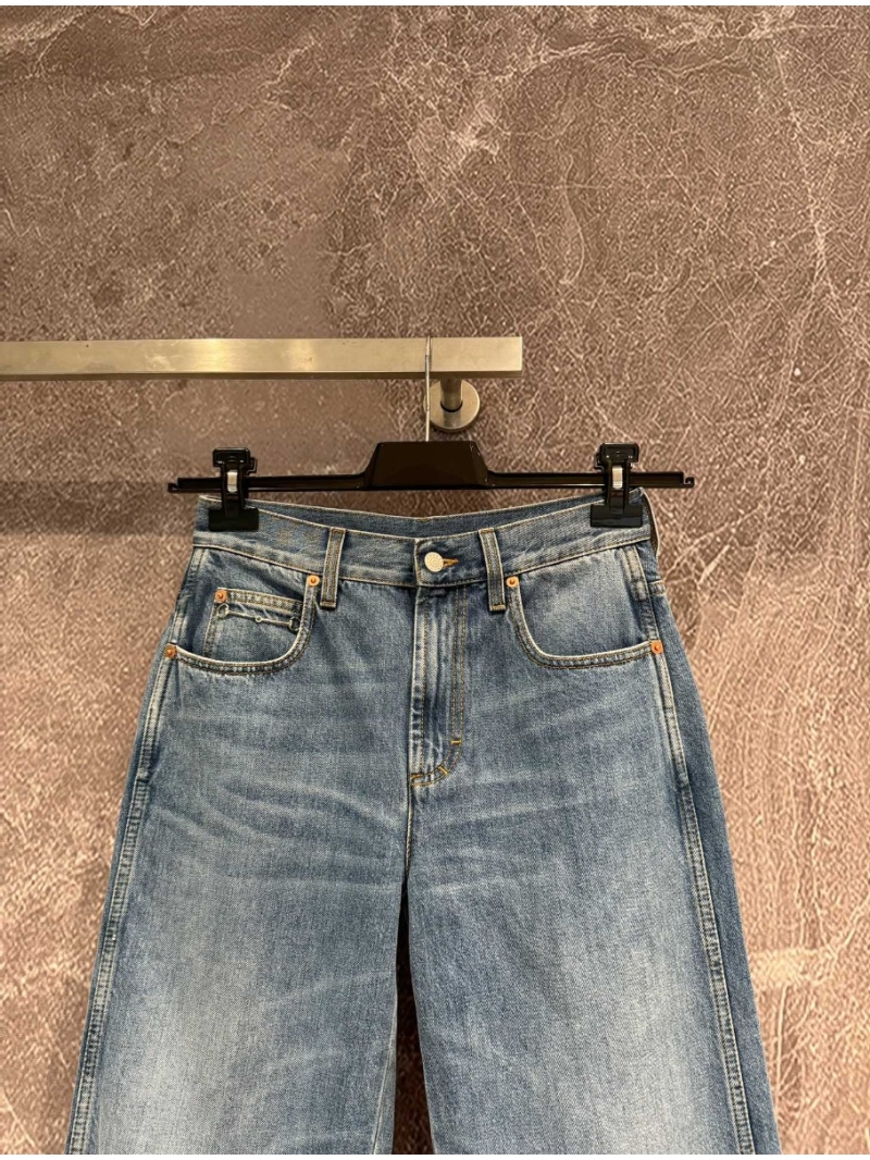 Gucci Early Spring Collection Horsebit Straight-Leg Jeans