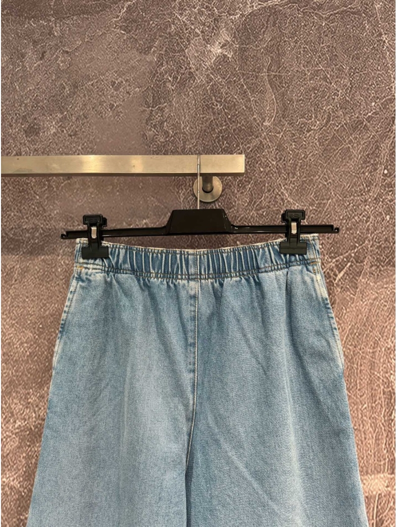 Prada Early Spring 2024 Wide-Leg Straight Denim Jeans