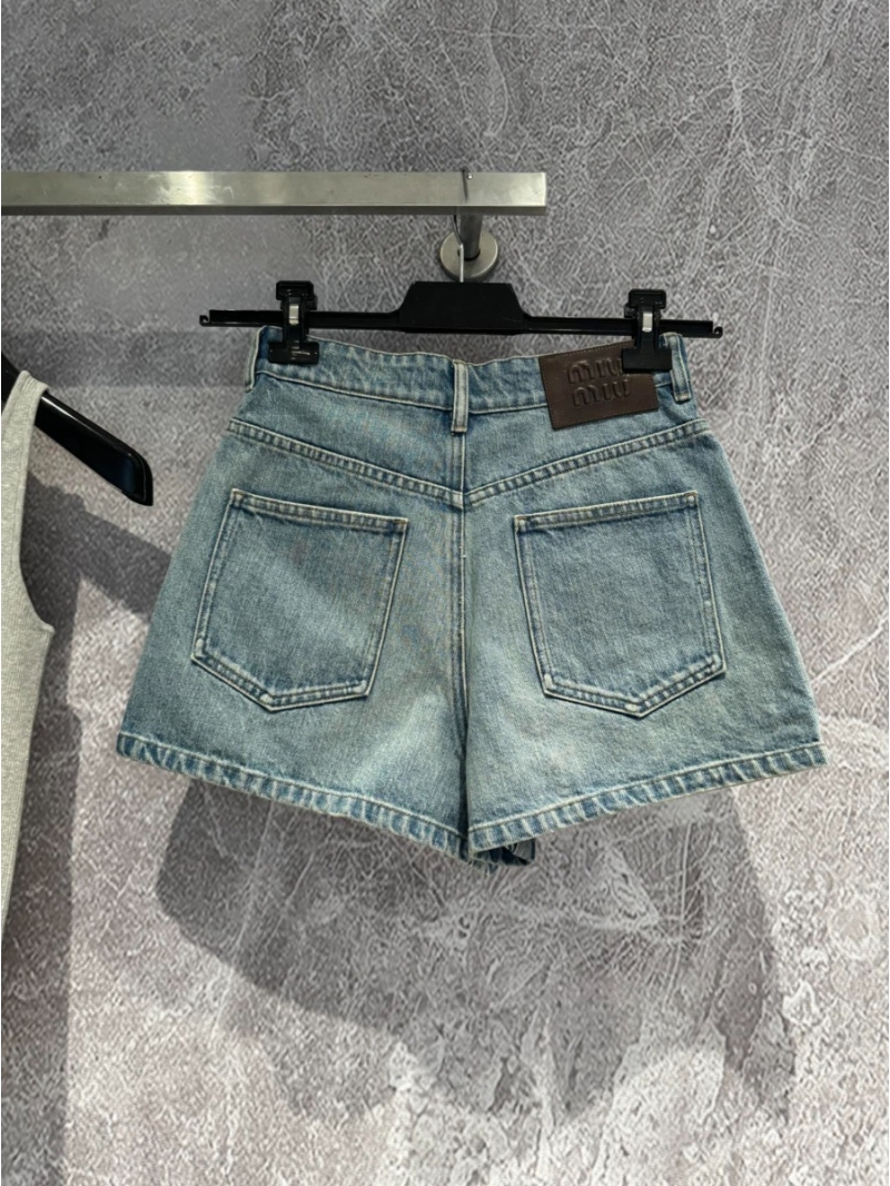 Miu Miu Essential Denim Shorts – Blue