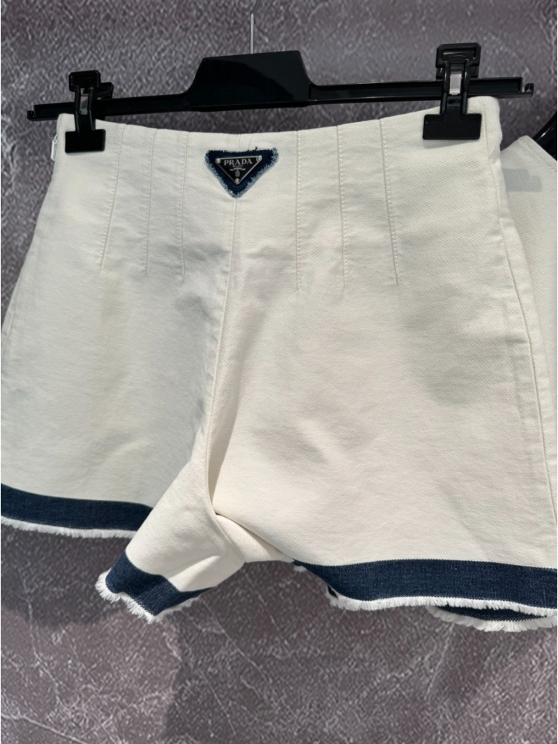 Prada High-Waist Denim Shorts