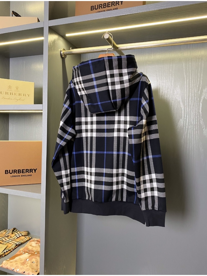 Burberry Checkered Cotton Jacquard Unisex Hoodie Black