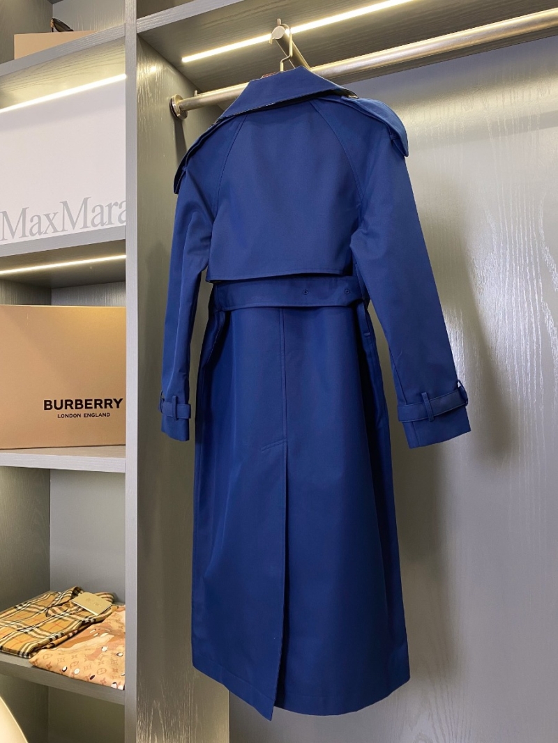 Burberry Long Double-Breasted Gabardine Trench Coat 