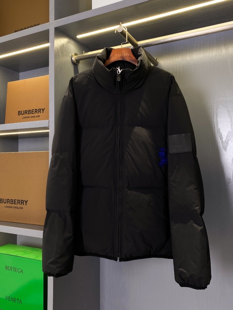 Burberry Knight Logo Silicone Patch Down Jacket - Black