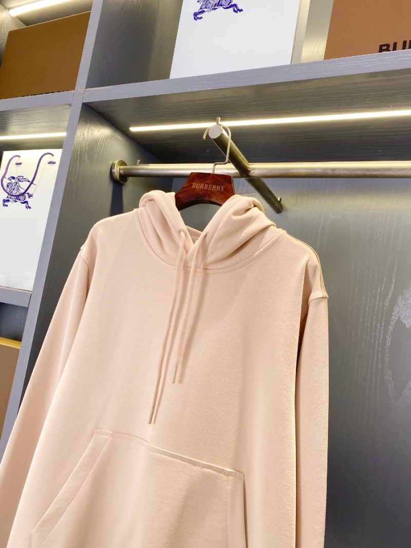 Burberry Casual Plaid-Tag Cotton Hoodie – Beige