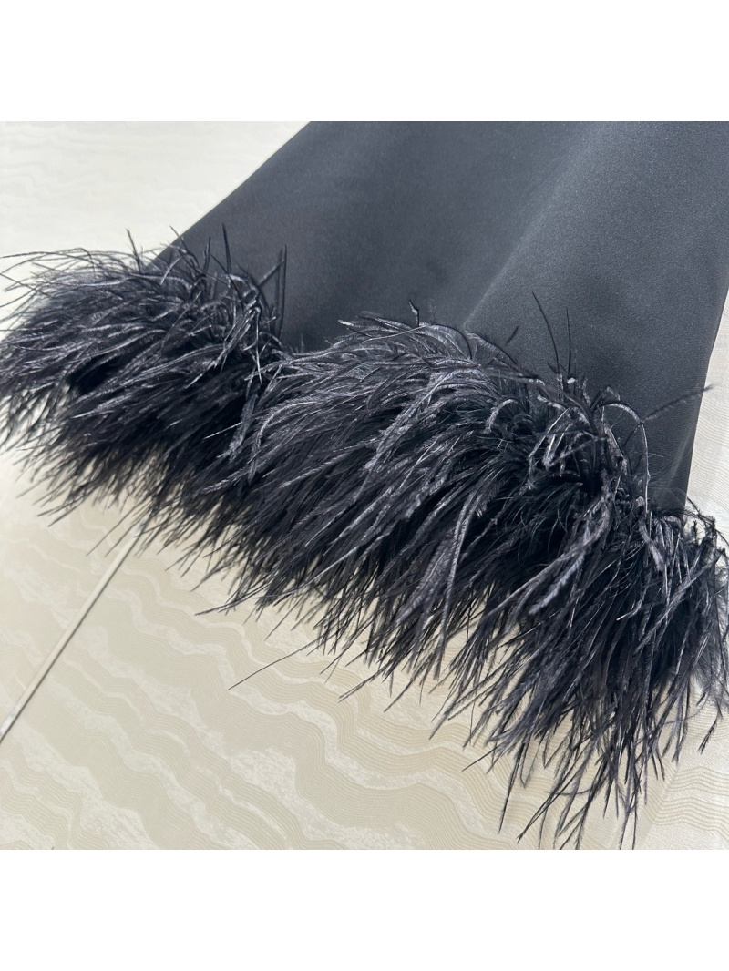 Valentino Limited Edition  Ostrich Feather Evening Dress