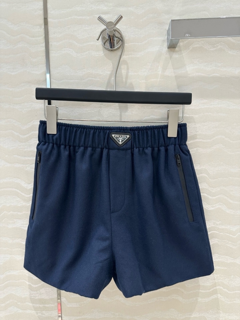 Prada Triangle Logo Shorts Blue