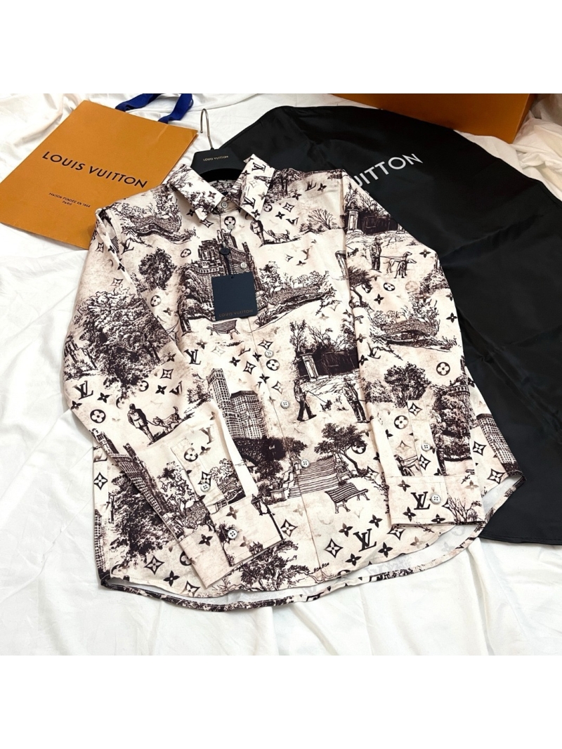 Louis Vuitton LV City Walk Dog Print Silk Twill Shirt