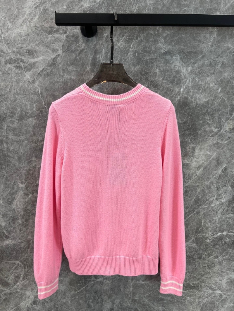 Fendi 24 FW Early Autumn Collection Soft Wool Knit Sweater in Pink