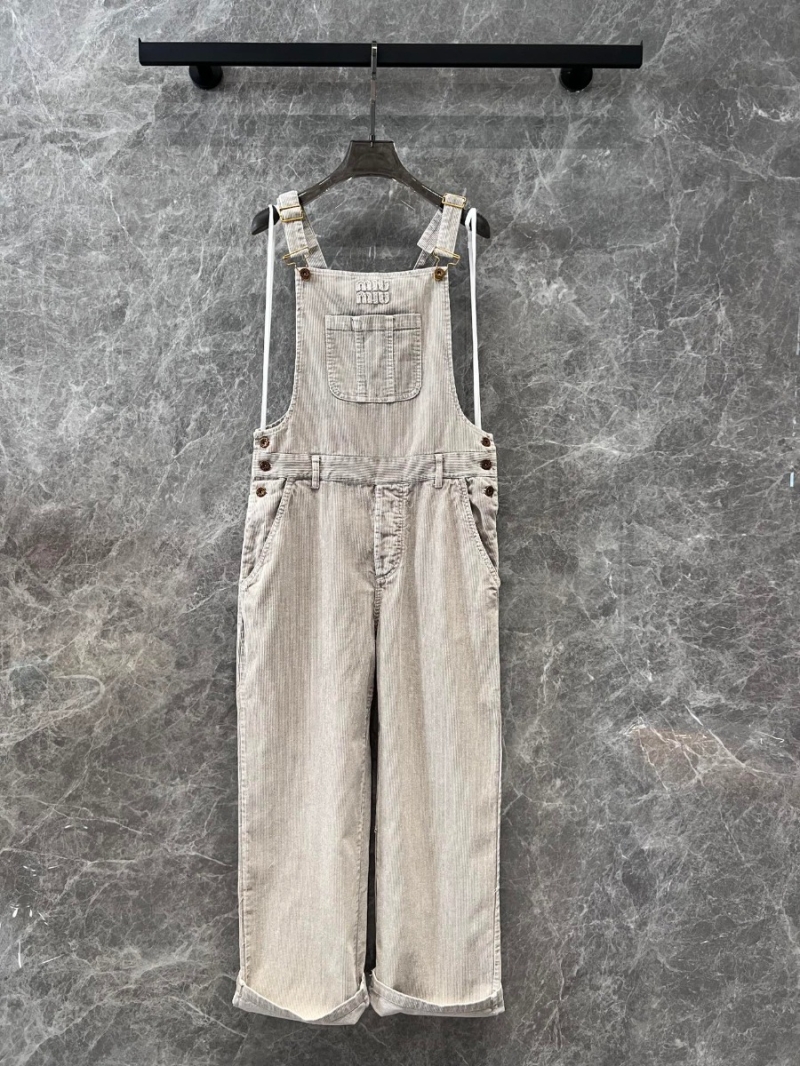 Miu Miu Fall/Winter Corduroy Overalls – Beige