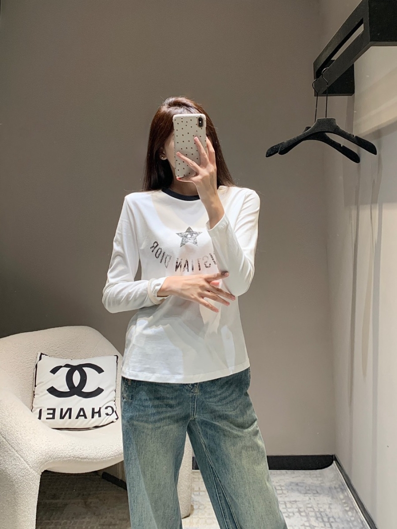 Dior Fall/Winter 2024 Star Print Long Sleeve Cotton T-Shirt