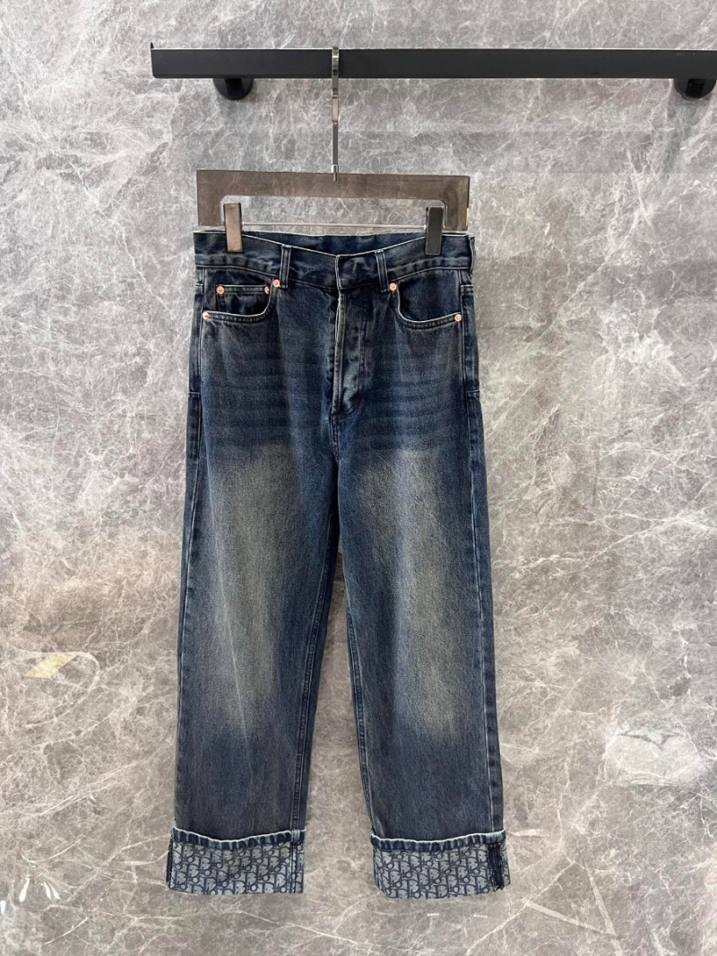 Dior 25SS Early Spring Capsule Oblique Cuffed Jeans