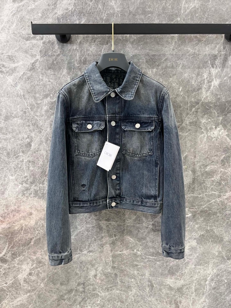 Dior 25SS Early Spring Collection Vintage Logo Denim Jacket - Blue