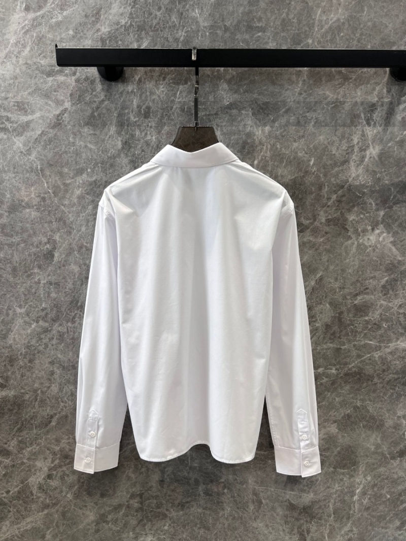 Alexander Wang 25SS Early Spring New Collection Refined Long Sleeve Shirt with Double Pockets - White