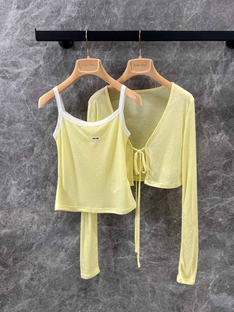Miu Miu 25SS Spring/Summer Cloud-Soft Two-Piece Set Yellow