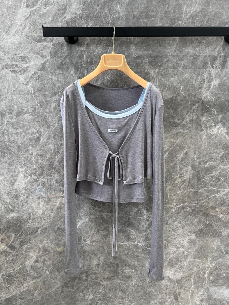 Miu Miu 25SS Spring/Summer Cloud-Soft Two-Piece Set Gray