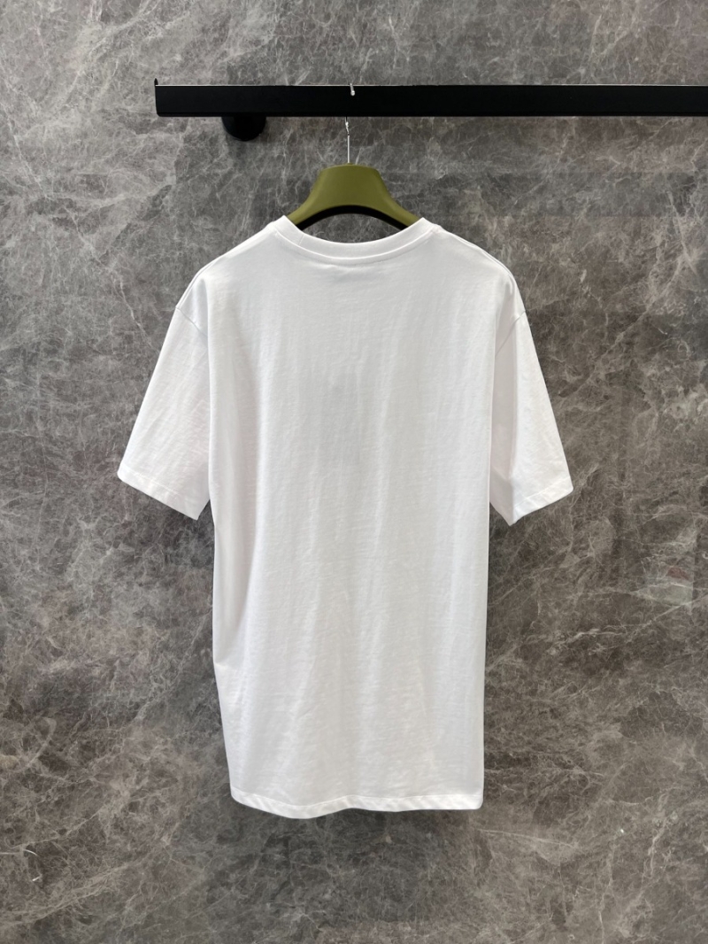 Gucci 25SS Spring/Summer Stylish Floral-Embroidered T-Shirt White