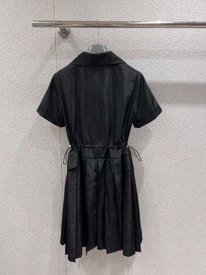 Prada 25SS Chic Zippered Dress Black