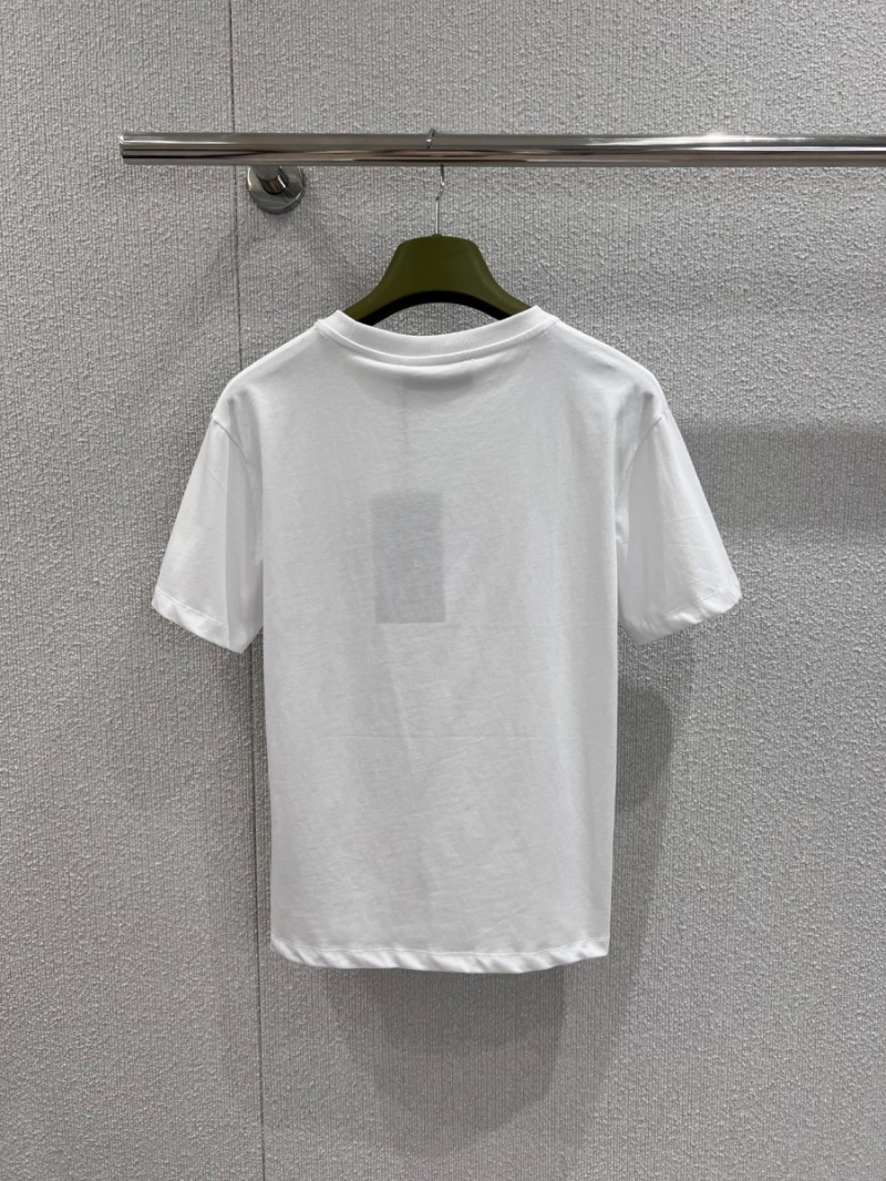 Gucci 25SS Charming Embroidered Heart Short-Sleeve White