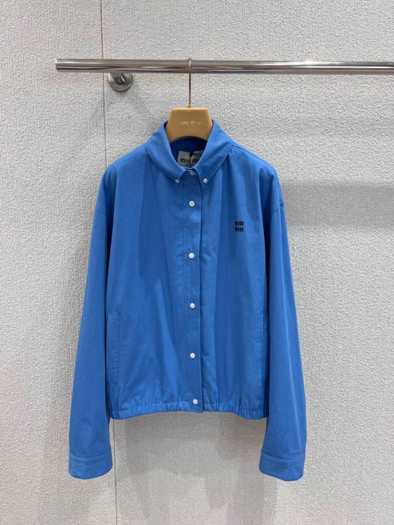 Miu Miu Trendsetter Collection Stylish Oversized Jacket – Sky Blue