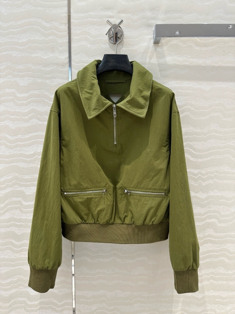 Prada 2025 Early Spring Cut-Out Triangle Collar Jacket