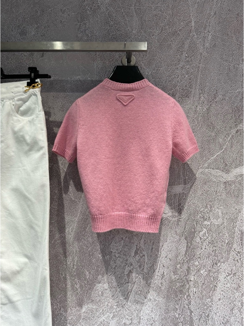 Prada 24 Autumn Wool Pink Knit Sweater
