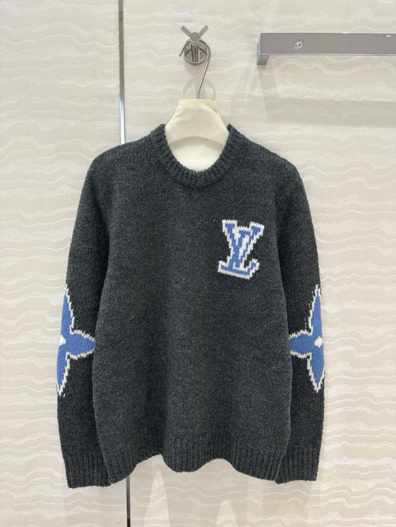 Louis Vuitton LV 24FW Unisex Monogram Intarsia Wool Knit Sweater