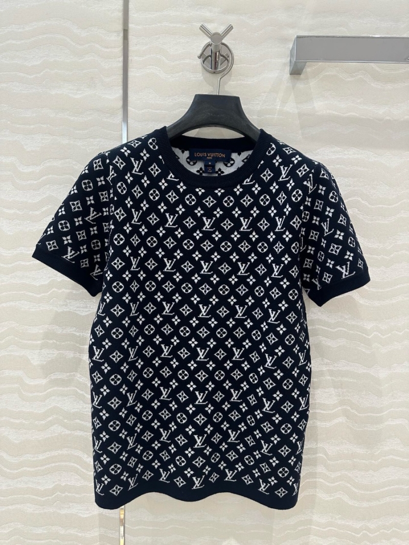 Louis Vuitton LV 2025 Spring/Summer Monogram Jacquard Cashmere Blend Knit Top