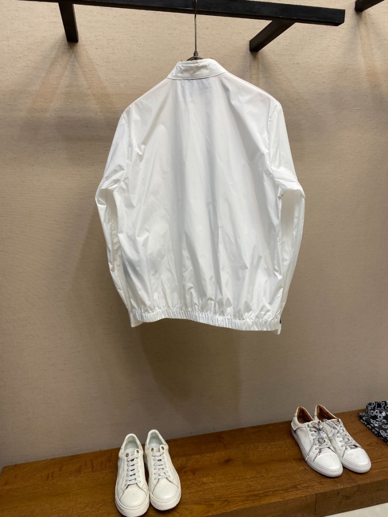 Prada 2025 Dynamic Stand-Collar Jacket White