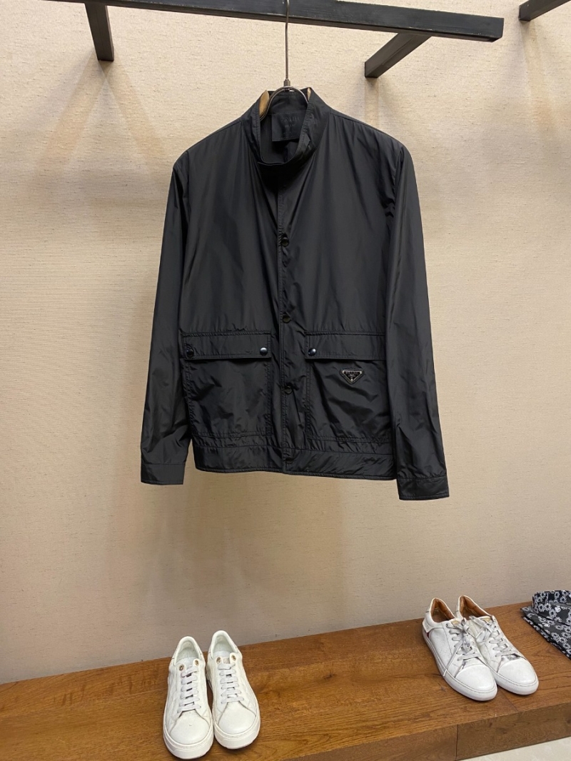 Prada 2025 Dynamic Stand-Collar Jacket Black