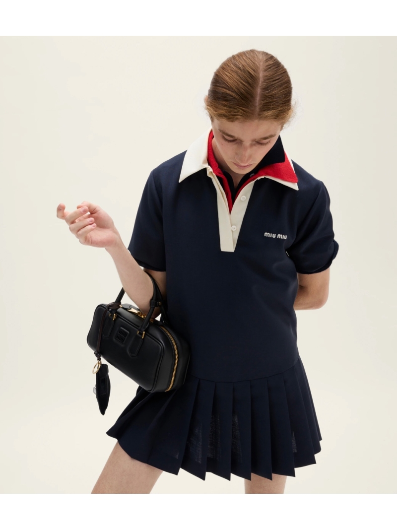 Miu Miu Exclusive Limited-Edition Kid Mohair Pleated Mini Dress