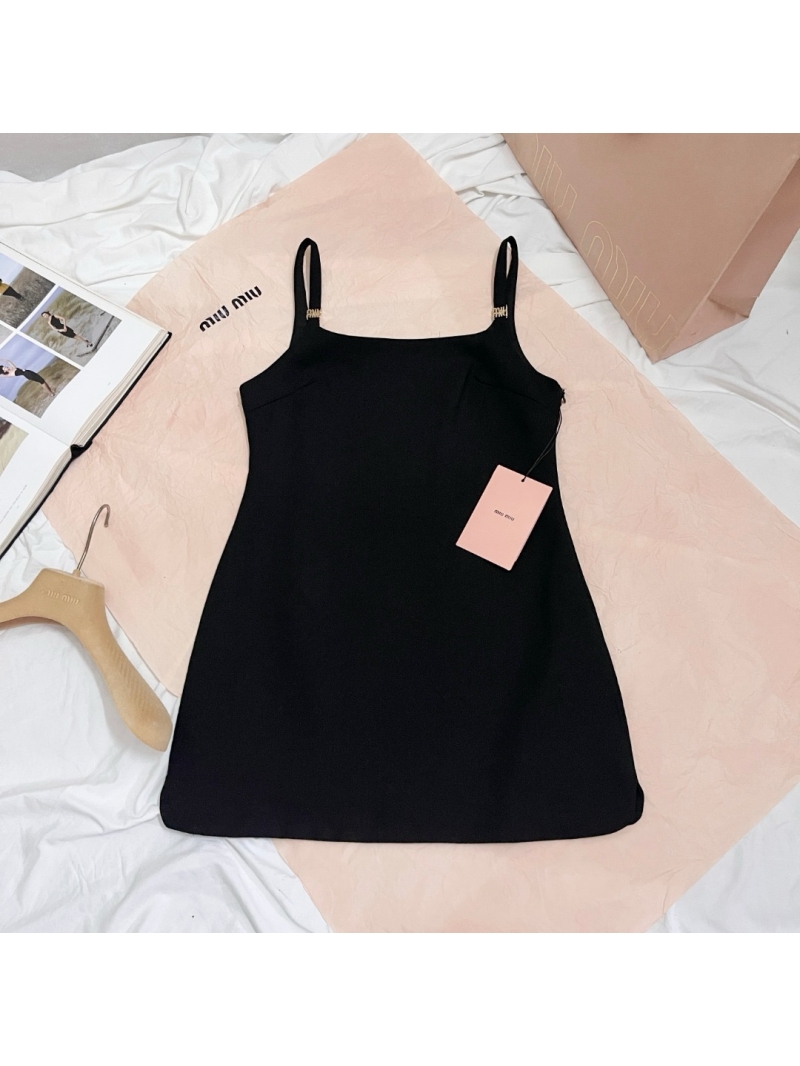 Miu Miu Exclusive Limited-Edition Wool Blend Camisole Mini Dress