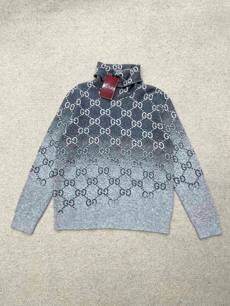 Gucci 2024FW Unisex Gradient GG Pattern Wool Turtleneck Sweater