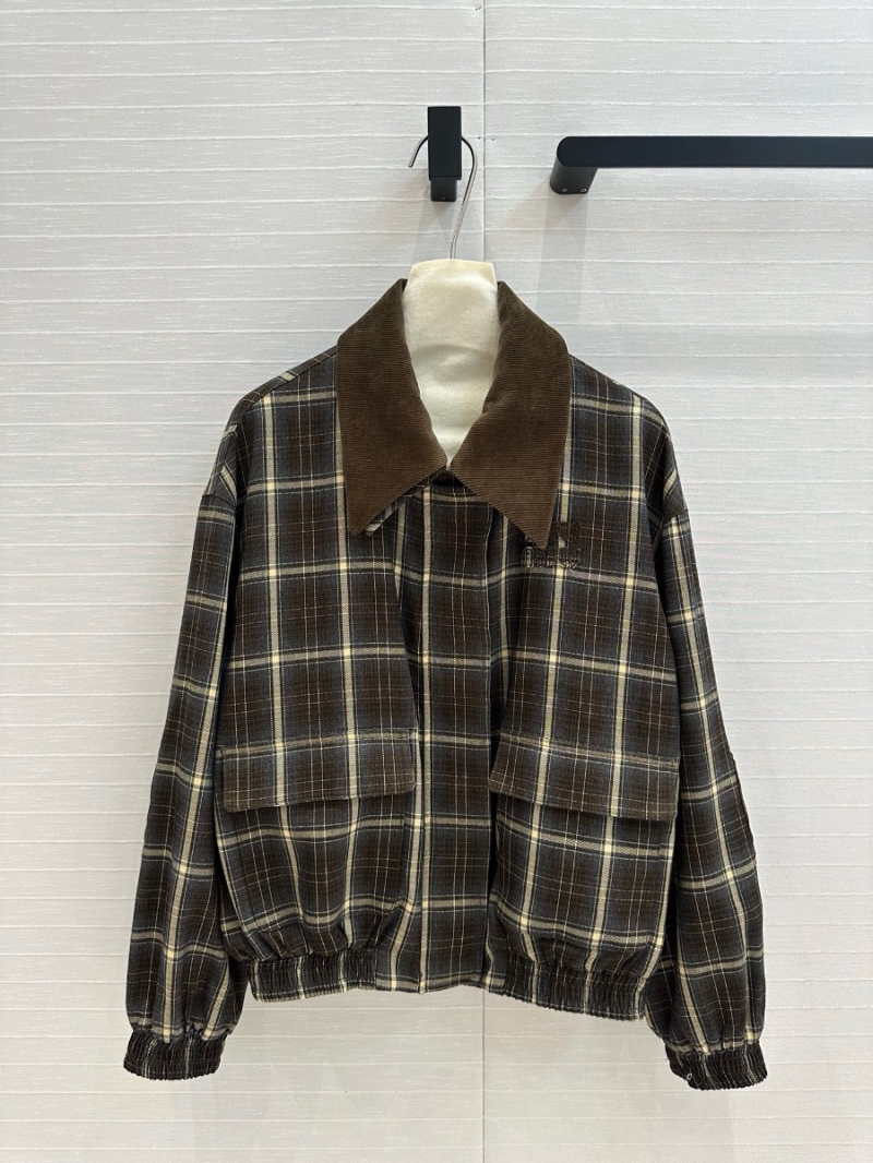 Miu Miu England Luxe Plaid Jacket – Chic & Versatile Academy Style