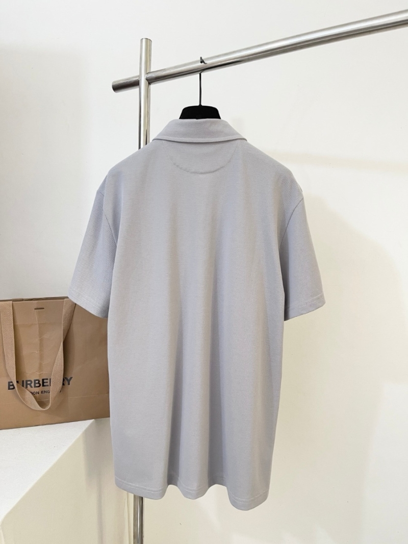 Brunello Cucinelli Exclusive Him Logo Print Cotton Piqué Polo Shirt Grey