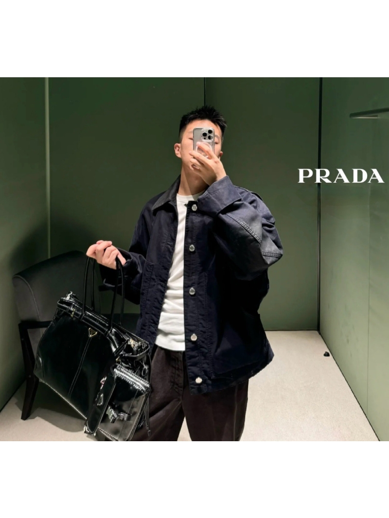 Prada Unisex 24FW Vintage Triangle Logo Utility Jacket