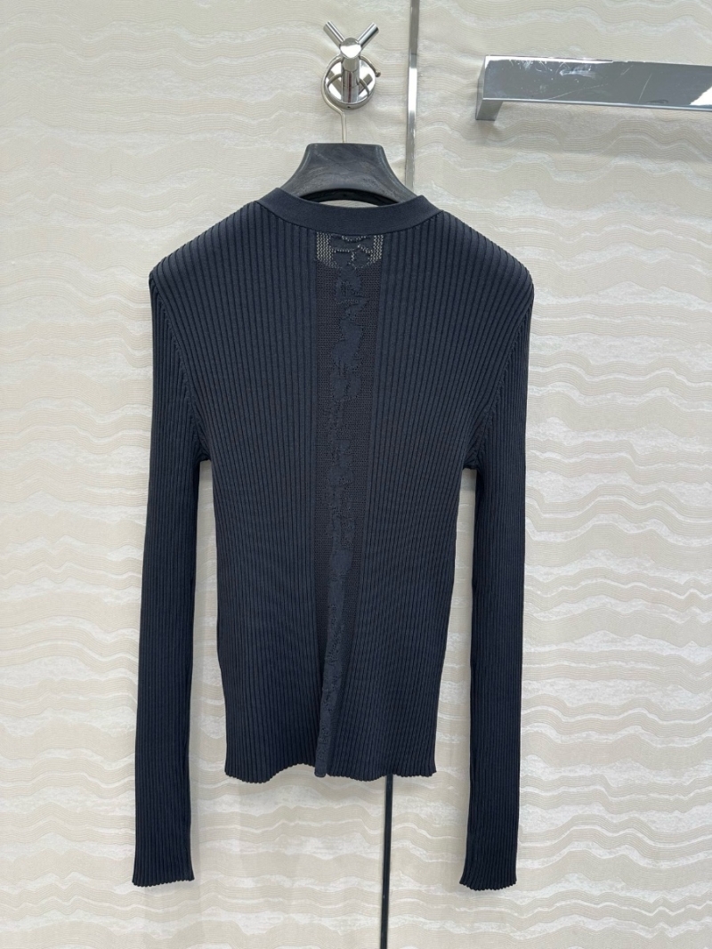 Hermes Exclusive Openwork Jacquard Back Knit Cardigan Black