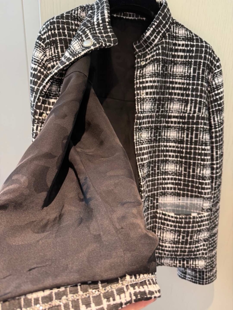 Chanel Drop-Shoulder Stand Collar Tweed Jacket - Classic & Luxurious